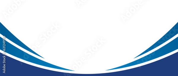 Obraz Modern abstract background with sharp blue curves