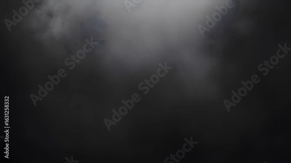 Obraz Smooth dark gray wallpaper with rough foggy texture, moody atmosphere, soft gradient, abstract background, mysterious and calming visual effect