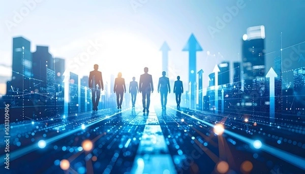 Fototapeta Business success, digital path