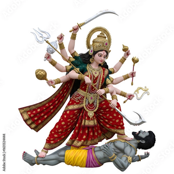 Obraz goddess durga on transparent background