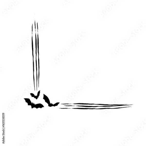 Obraz bat corner border frame