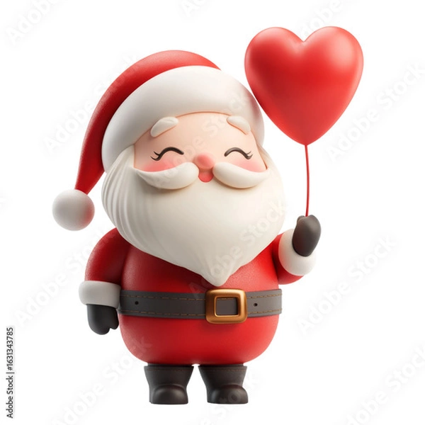 Fototapeta santa claus 3d rendered illustration. Generative AI.