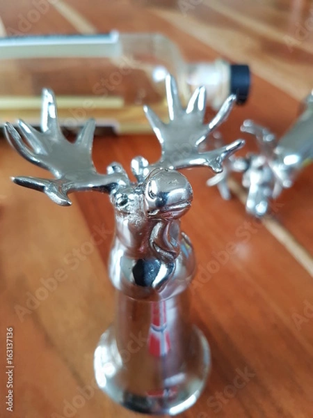 Obraz Two Scandinavian moose during Christmas