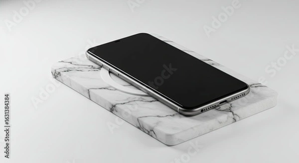 Obraz Smartphone on Marble Wireless Charger