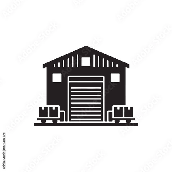 Fototapeta Warehouse Storage Icon for Supply Chain and Logistics