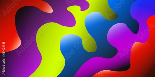 Fototapeta colorful Fluid Gradient Background with Abstract Shapes.