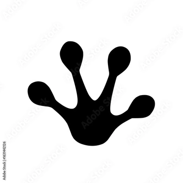 Obraz frog footprint vector on white background