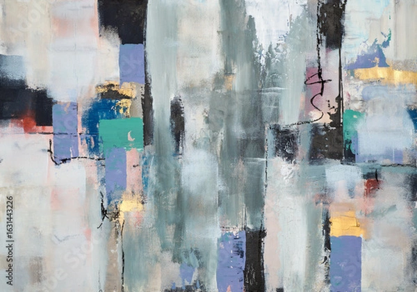 Fototapeta Bold and expressive abstract art with contrasting colors and striking lines, perfect for modern and vibrant interiors