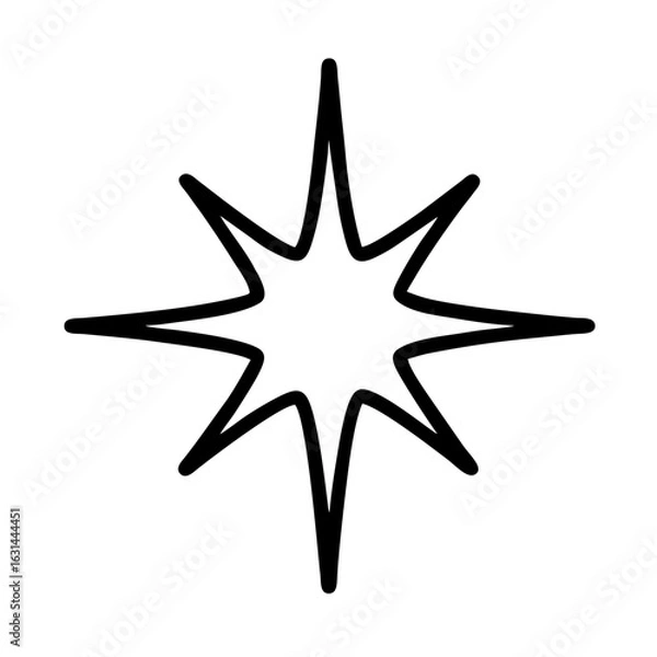 Obraz golden star isolated on white background