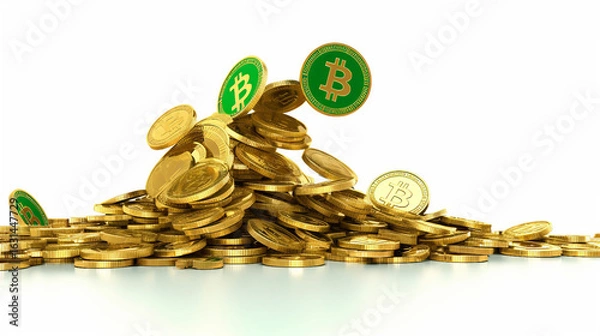 Obraz Coins No Longer Virtual, Copy Space