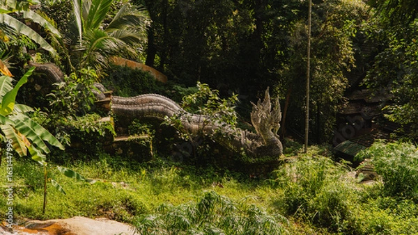 Obraz Stunning Ancient temple at the Monk's trail in Chiang Mai, Thailand 