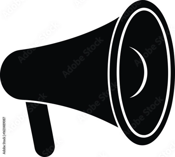 Fototapeta black silhouette a piezo buzzer on white backgroun.eps