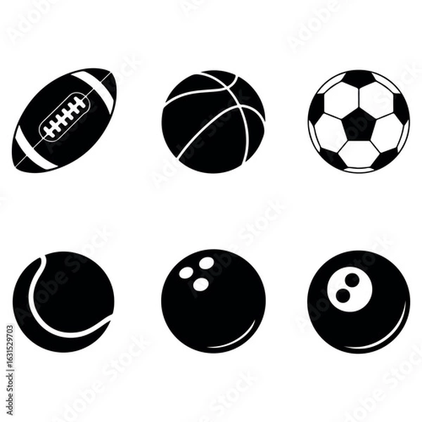 Fototapeta set of sport balls