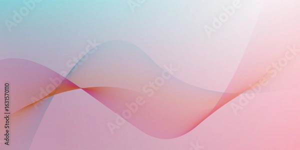 Fototapeta Clean and modern abstract wave background with soft blue and purple gradients.