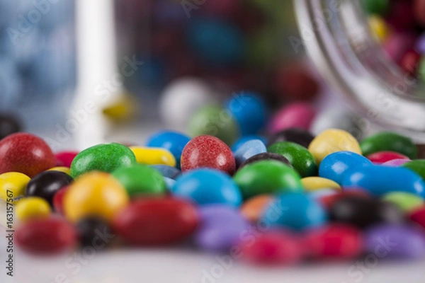 Fototapeta Mixed colorful gum balls