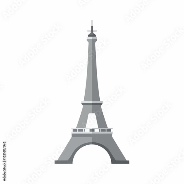 Fototapeta eiffel tower isolated on white