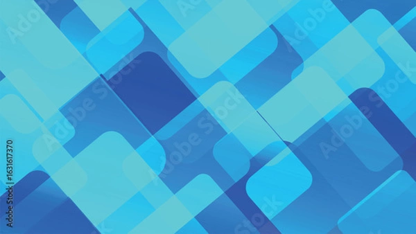 Obraz スタイリッシュな青色の正方形の幾何学模様