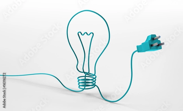 Obraz Electricity and lighting concept illustration