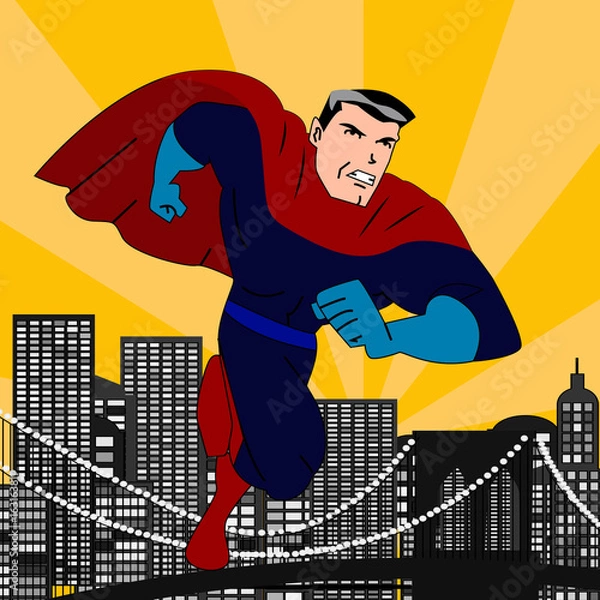 Obraz Superhero vector illustration