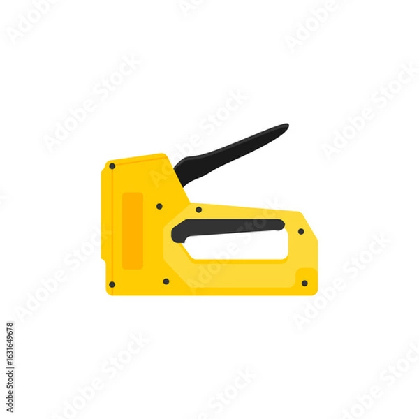 Fototapeta Staple gun flat design. Office Stapler icons illustration on white background. vector for office tool design