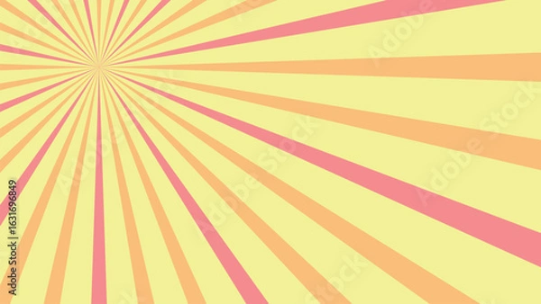 Obraz 	赤と黄色の集中線のイメージイラスト