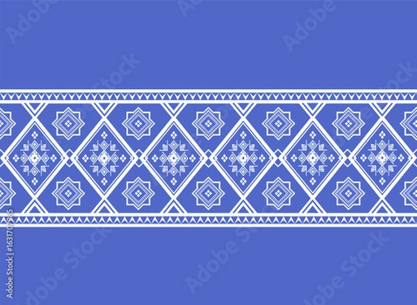 Fototapeta ethinc geomatric pattern with purple,ethnic,zigzag,silk,thai silk,seamless pattern,native woven