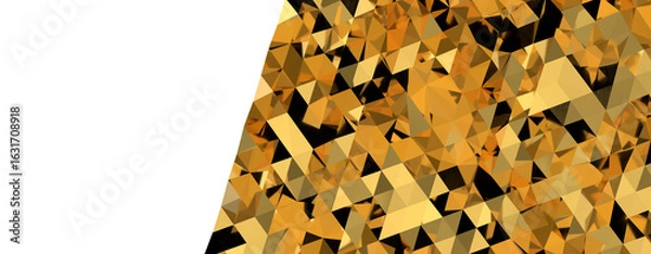 Fototapeta Gold Polygon Background 3D Rendering