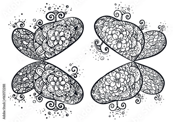 Obraz узорные бабочки