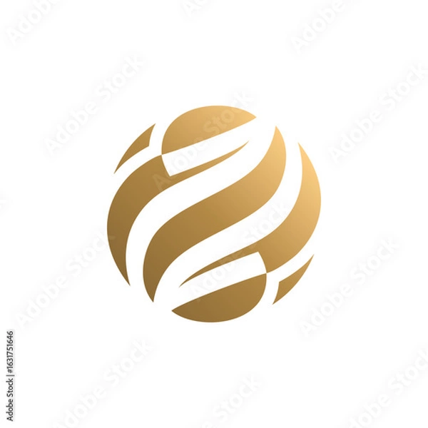 Fototapeta Abstract circle emblem, vector illustration