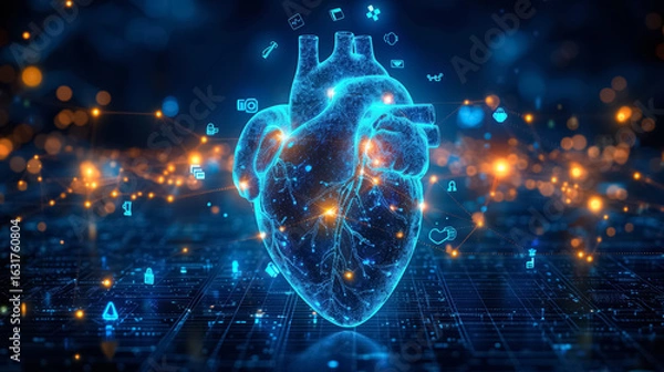 Fototapeta Heart health care technology concept