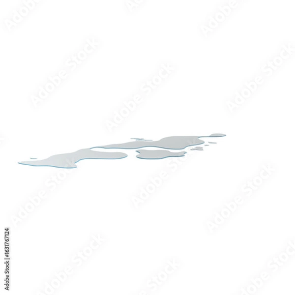 Obraz Water Spill Puddle isolated on transparent background
