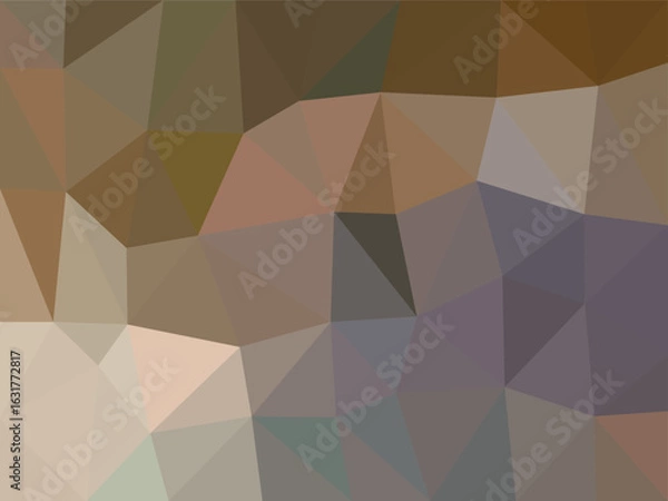 Obraz Low Poly Geometric Abstract Background with Earth Tone Triangles