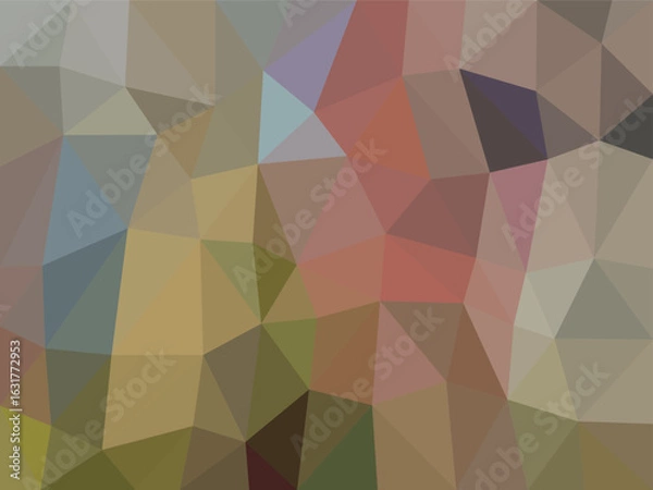 Obraz Colorful Abstract Polygon Background in Low Poly Triangular Style