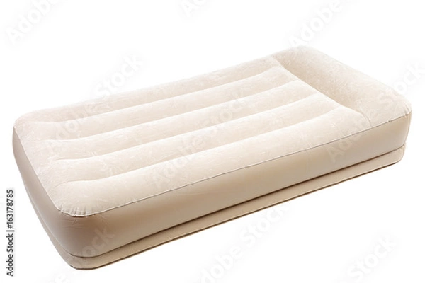 Fototapeta Air mattress with electric pump for rest and sleep.