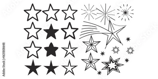 Obraz Stars icon set.