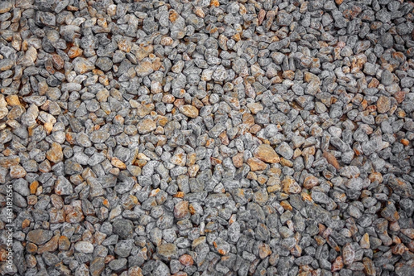 Fototapeta Texture background small rocks  of grey gravel