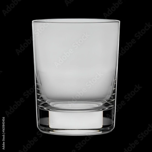 Fototapeta Elegant clear glass tumbler, perfect for showcasing your beverage in a modern and minimalist style