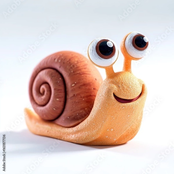 Obraz Snail Shell Animal Cute Kawaii 3D Render Object
