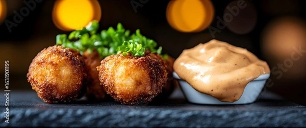 Obraz Savory Croquettes with Sauce