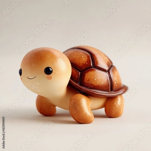 Obraz Tortoise Shell Slow Animal Cute Kawaii 3D Render Object
