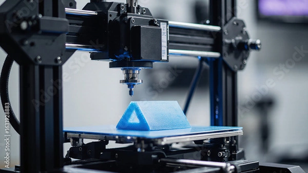 Fototapeta 3D printer creating prototype in lab 