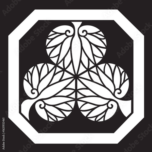 Obraz 家紋　葵紋