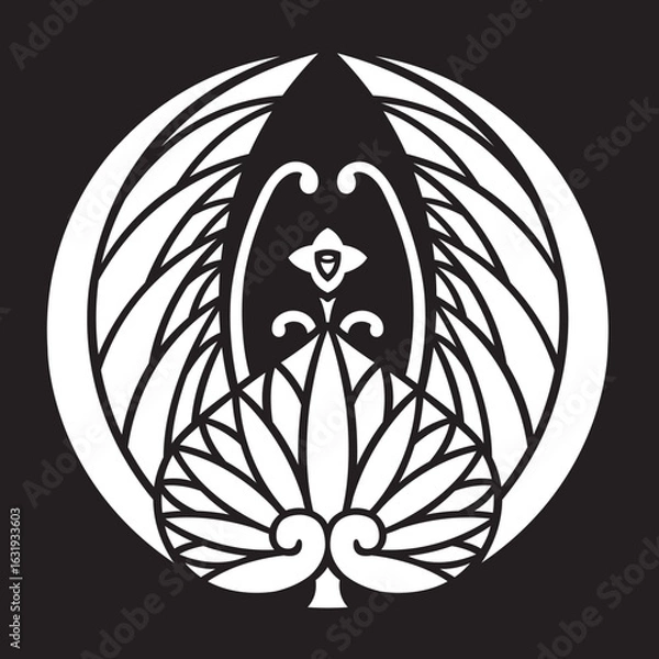 Obraz 家紋　葵紋