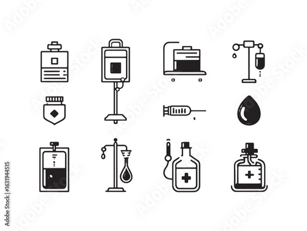 Fototapeta u7359883677_Blood_Donation_._A_set_of_ultra-minimalist_2D_lin_773f5f8c-0182-4b23-9fd7-08ee12342b91_2.eps