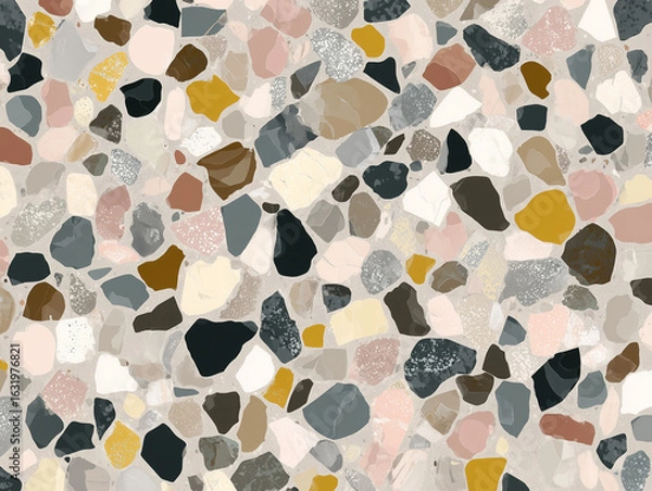 Obraz Colorful terrazzo texture creating seamless repeating pattern