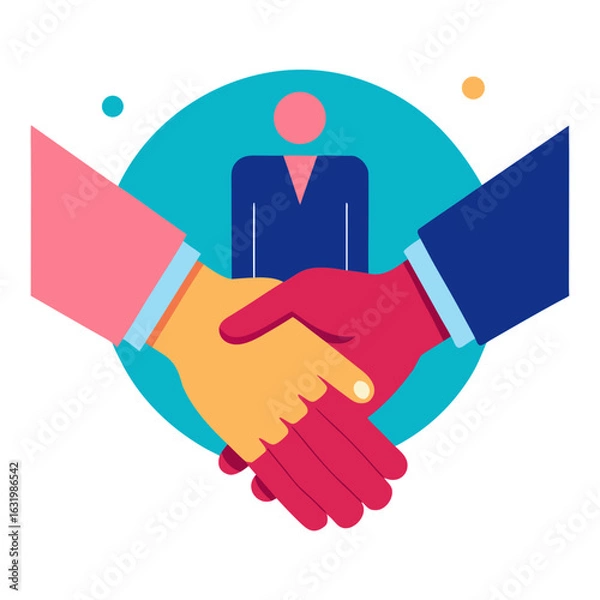 Obraz handshake vector illustration