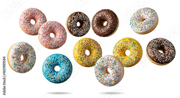 Fototapeta dounts isolated on white background