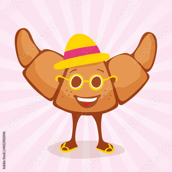 Obraz Happy summer croissant