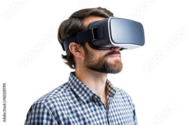 Fototapeta Man with VR Box