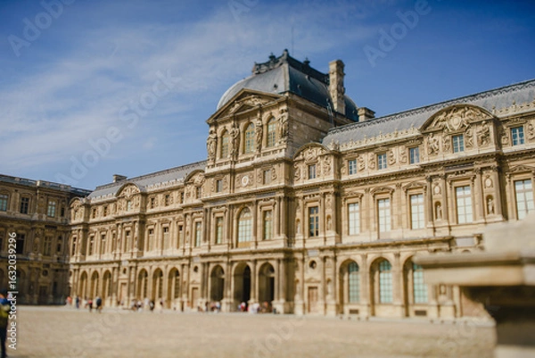 Fototapeta Louvre, Paris. The exterior of the museum. The Baroque facade